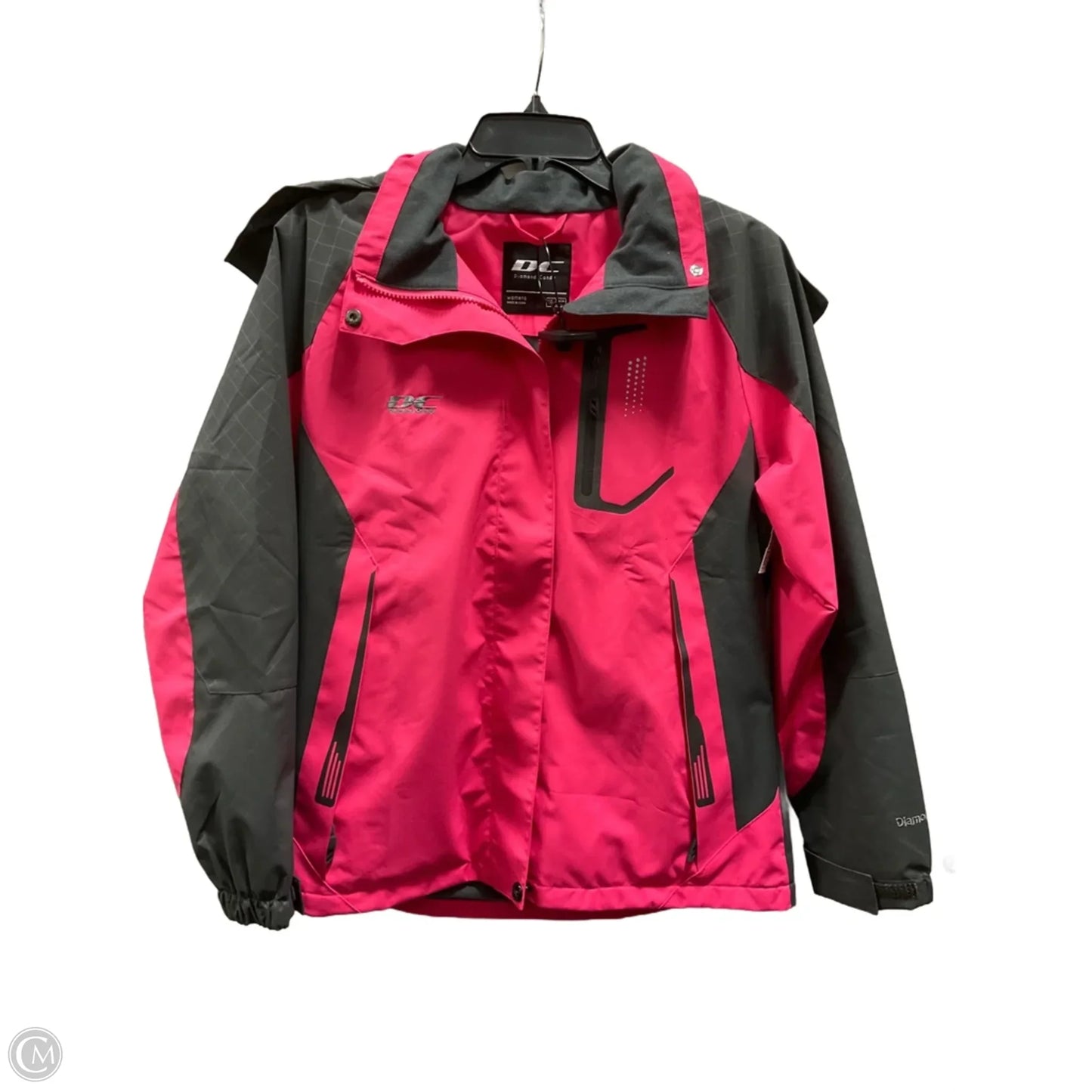 Coat Raincoat By Clothes Mentor In Grey & Pink, Size: S