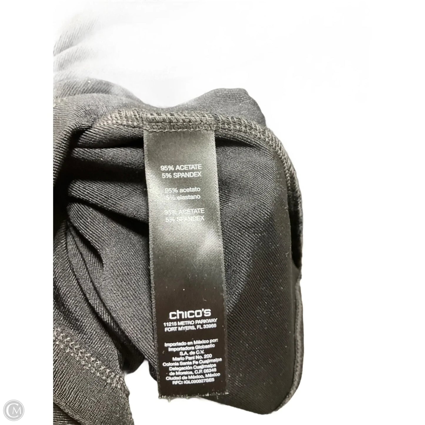 Top Short Sleeve By Chicos In Black, Size: L