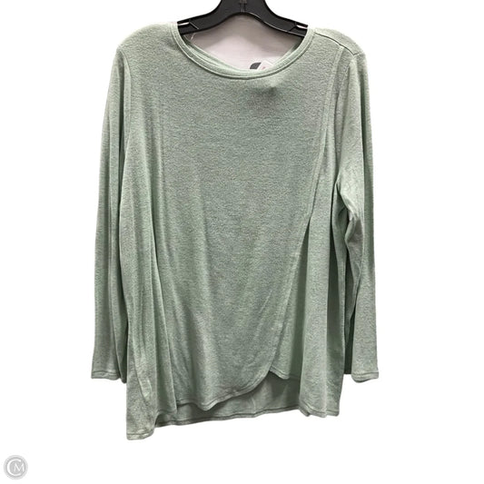 Top Long Sleeve By Zenergy By Chicos In Green, Size: L