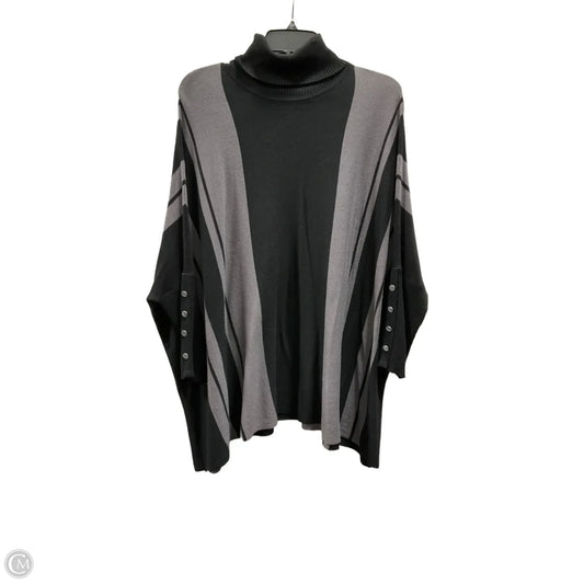 Top Long Sleeve By Morgan Taylor In Black & Grey, Size: L
