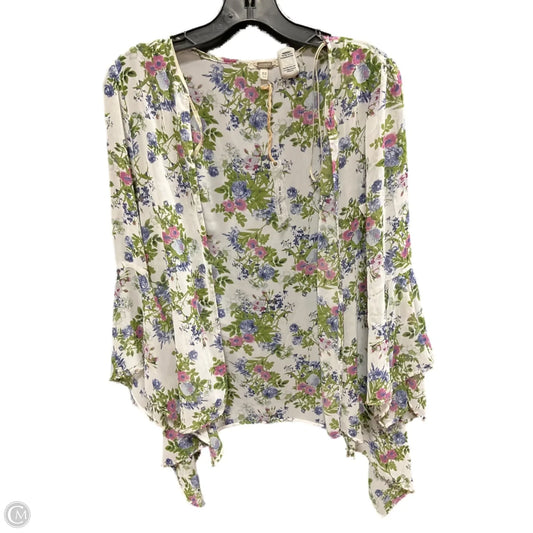 Cardigan By Bke In Floral Print, Size: Xs