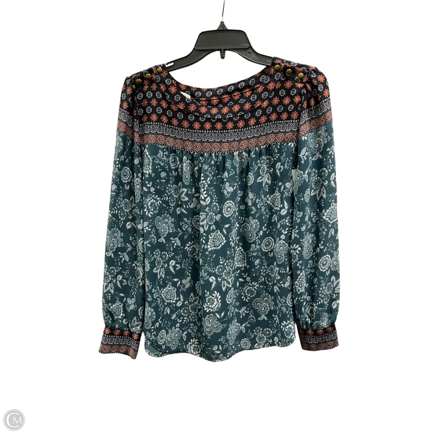 Top Long Sleeve By Loft In Floral Print, Size: S