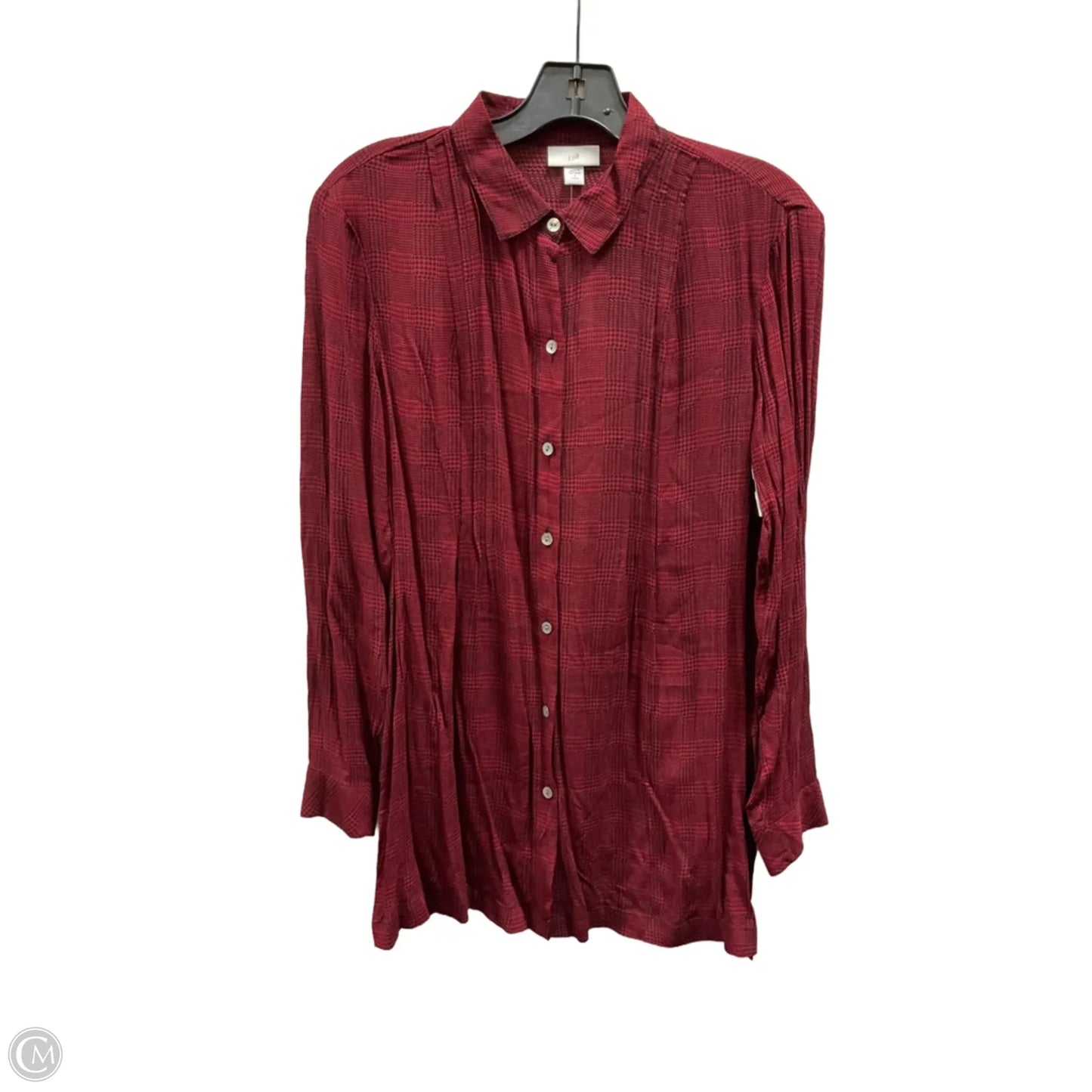 Blouse Long Sleeve By J. Jill In Red, Size: Sp