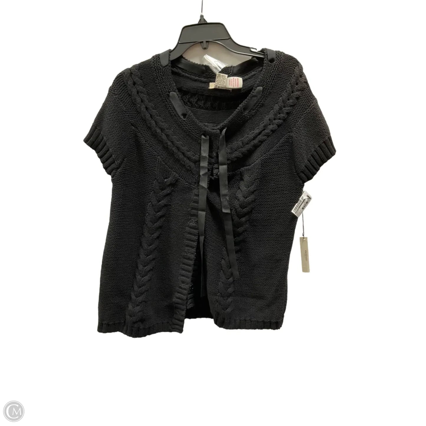 Sweater Short Sleeve By Vertigo In Black, Size: M