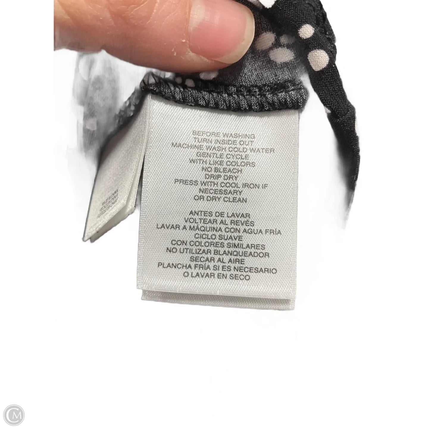 Top Long Sleeve Basic By Anne Klein In Black, Size: S