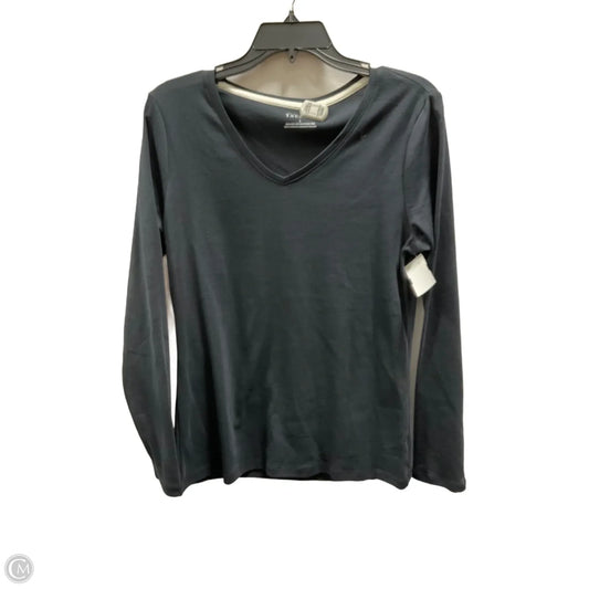 Top Long Sleeve Basic By Talbots In Black, Size: L