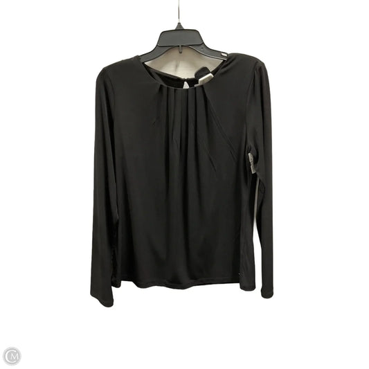 Top Long Sleeve Basic By Calvin Klein In Black, Size: L