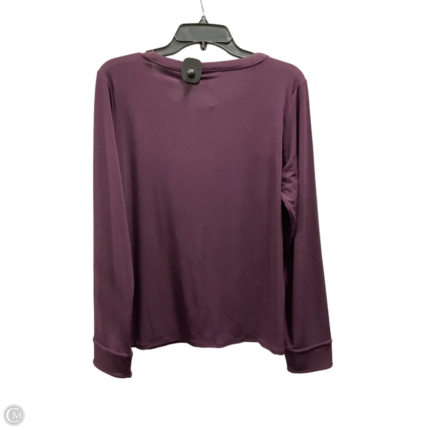 Top Long Sleeve Basic By Calvin Klein In Purple, Size: L