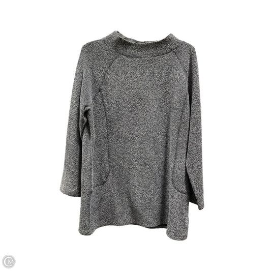 Top Long Sleeve Basic By Talbots In Blue & White, Size: L