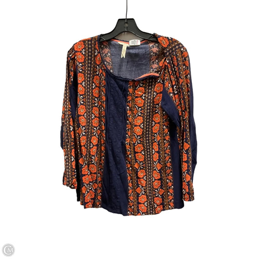 Top Long Sleeve By Matilda Jane In Floral Print, Size: L