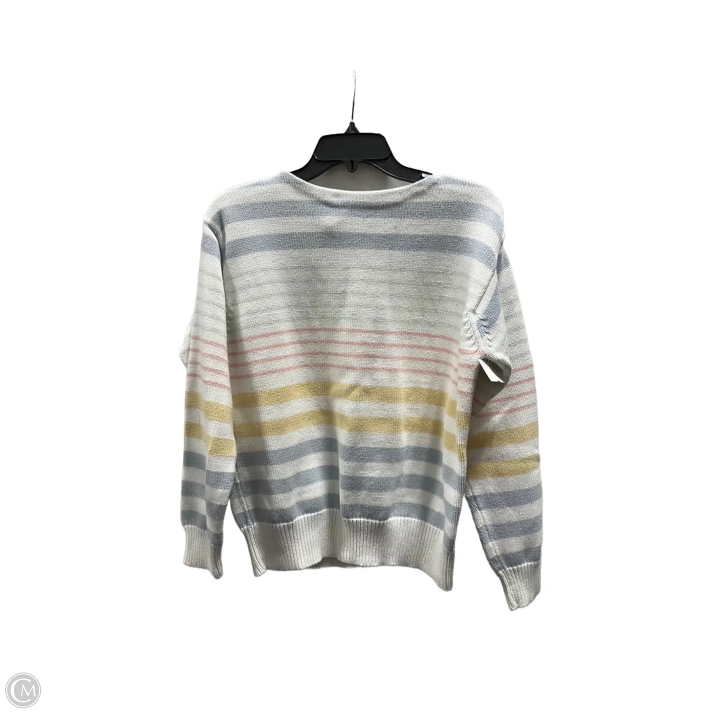Sweater By Lauren By Ralph Lauren In Striped Pattern, Size: M