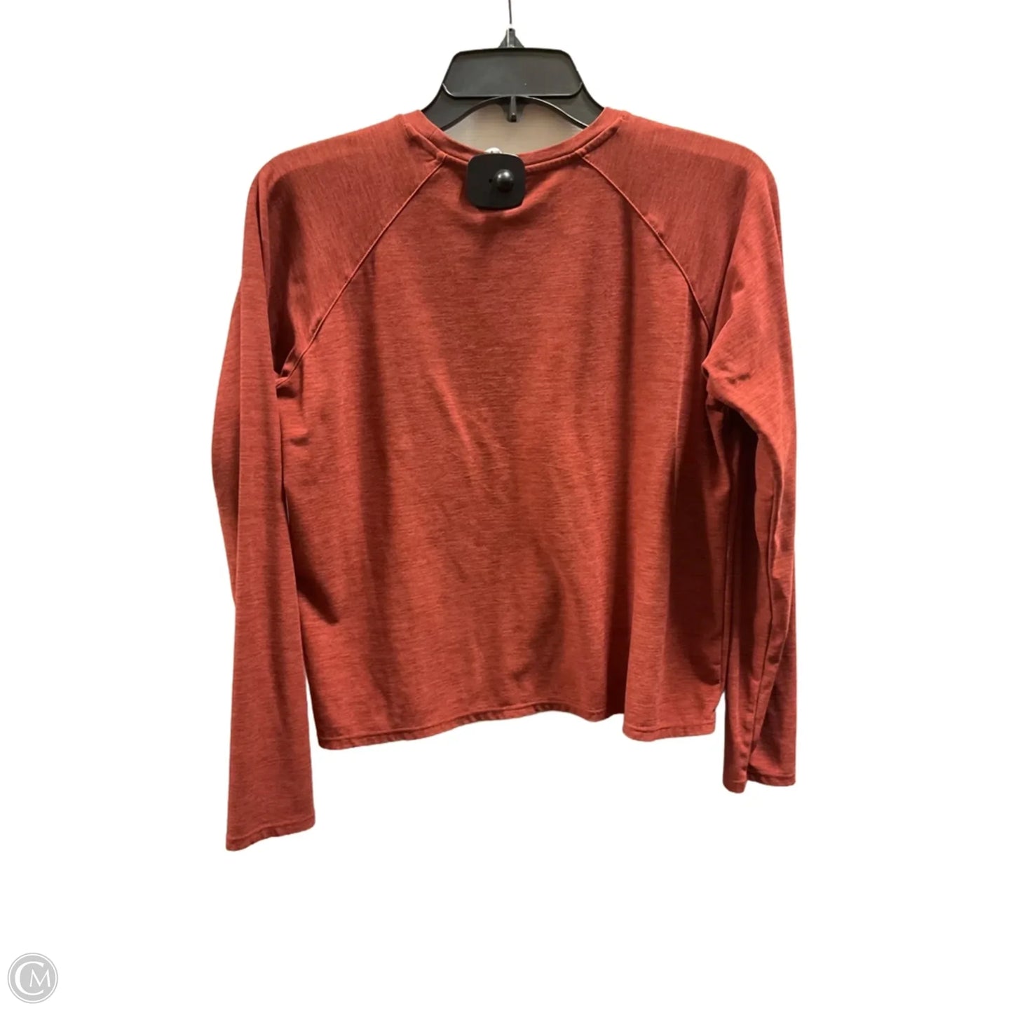 Athletic Top Long Sleeve Collar By Kyodan In Orange, Size: M