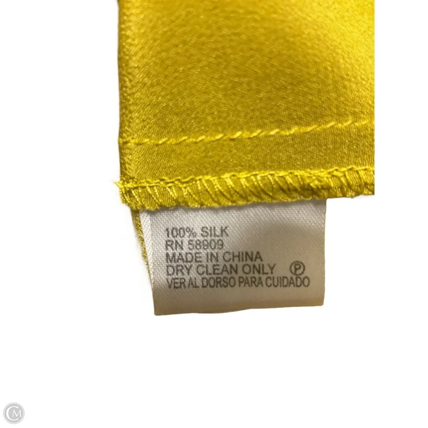 Top Short Sleeve By Antonio Melani In Yellow, Size: M