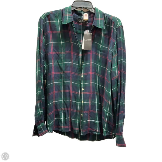 Top Long Sleeve By Lauren By Ralph Lauren In Green, Size: Xl