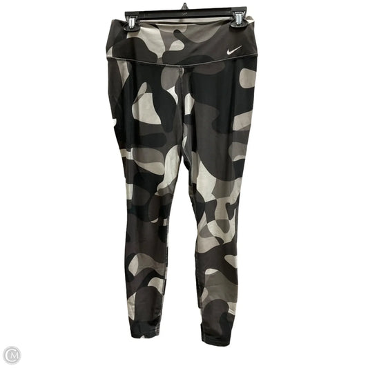 Athletic Leggings By Nike In Camouflage Print, Size: M