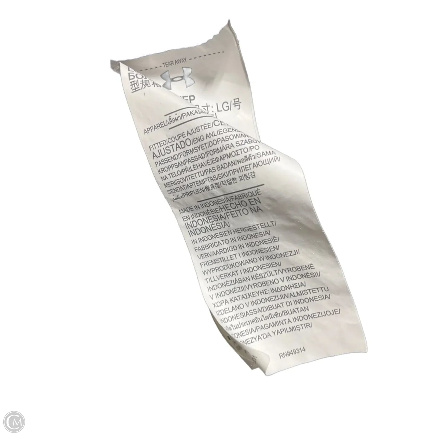 Athletic Top Long Sleeve Collar By Under Armour In Navy, Size: L