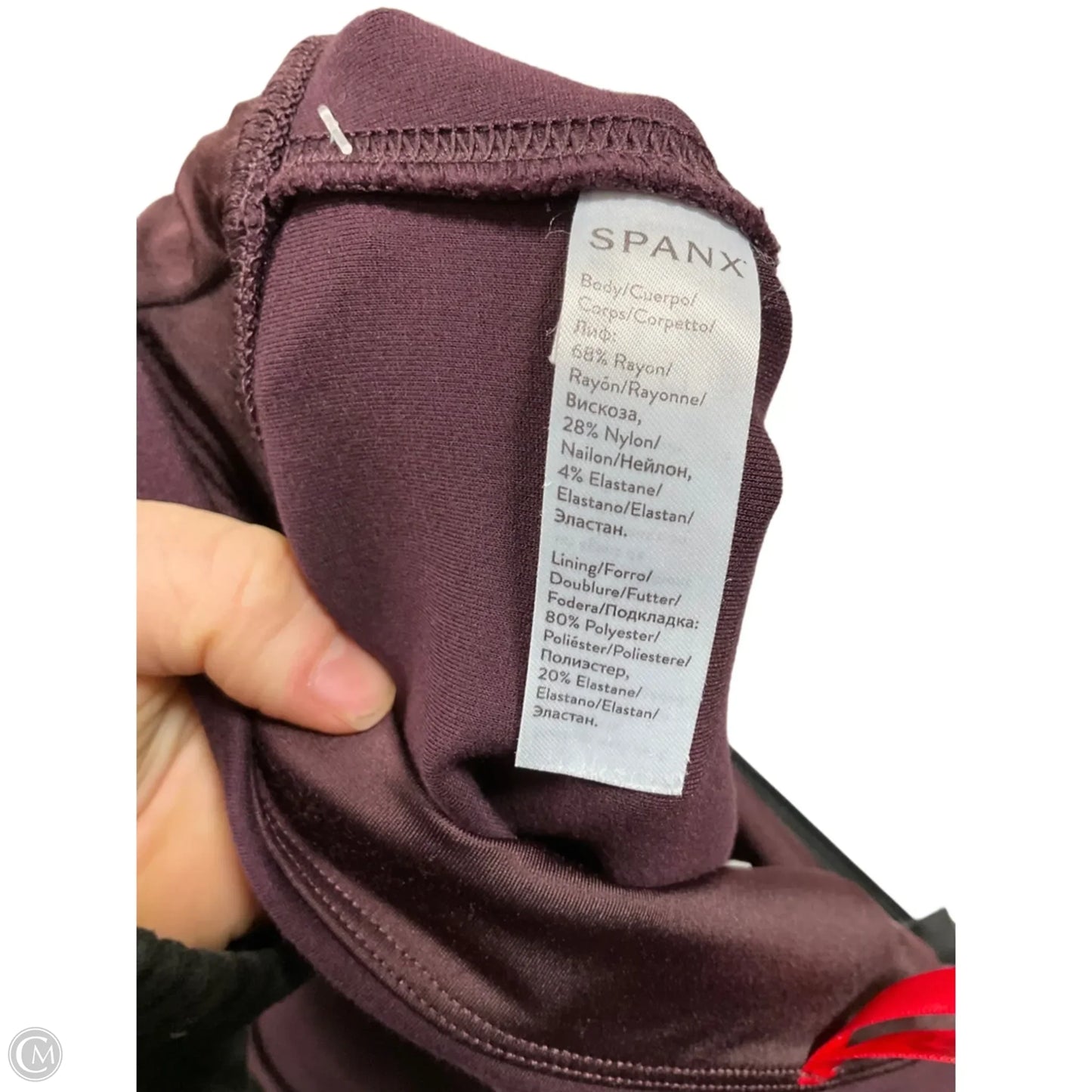 Pants Leggings By Spanx In Maroon, Size: M