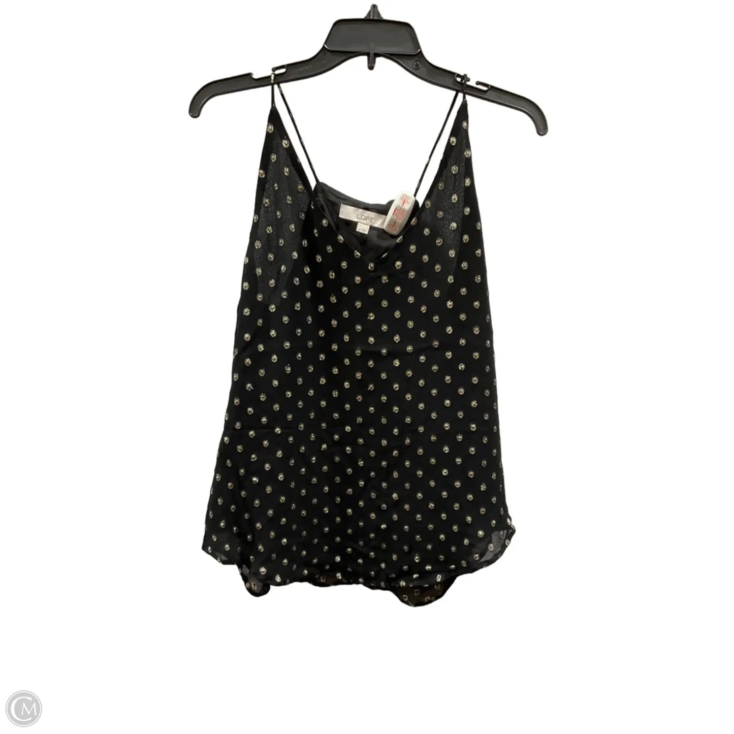 Top Sleeveless By Loft In Black, Size: M