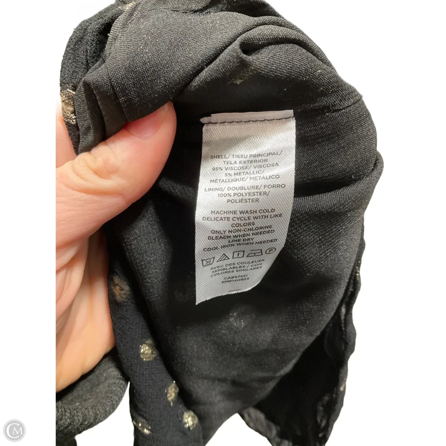 Top Sleeveless By Loft In Black, Size: M