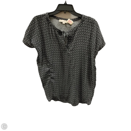 Top Short Sleeve By Loft In Polkadot Pattern, Size: Sp