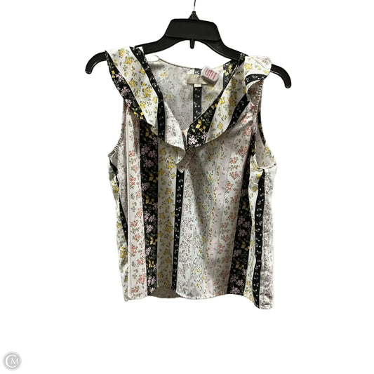 Top Sleeveless By Loft In Floral Print, Size: Sp
