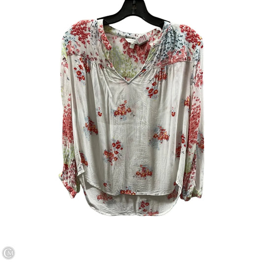 Top Long Sleeve By Lucky Brand In Floral Print, Size: M