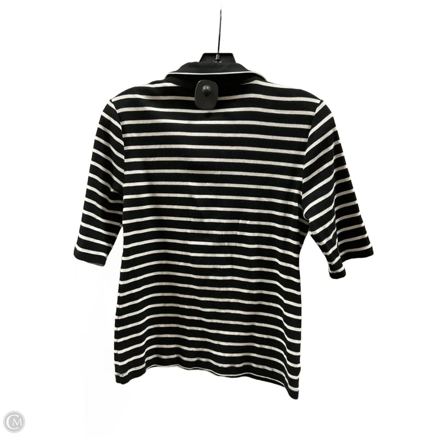 Top Short Sleeve By Loft In Striped Pattern, Size: L