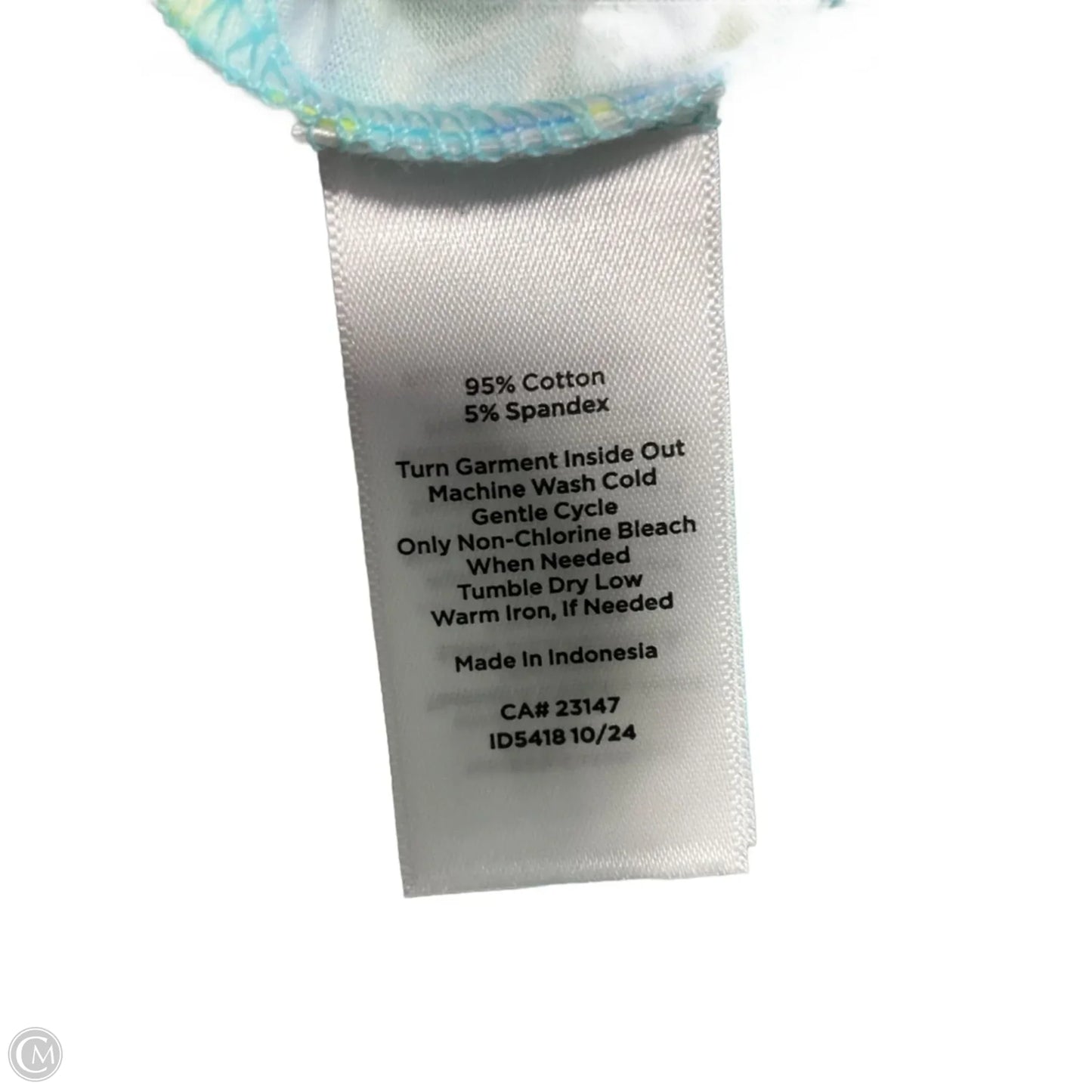 Top Short Sleeve Basic By Talbots In Blue & Green, Size: 2x