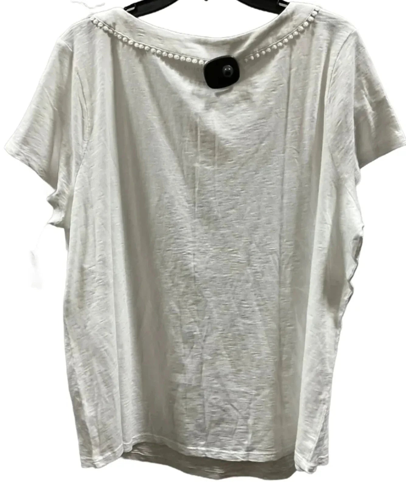 Top Short Sleeve Basic By Talbots In White, Size: 2x