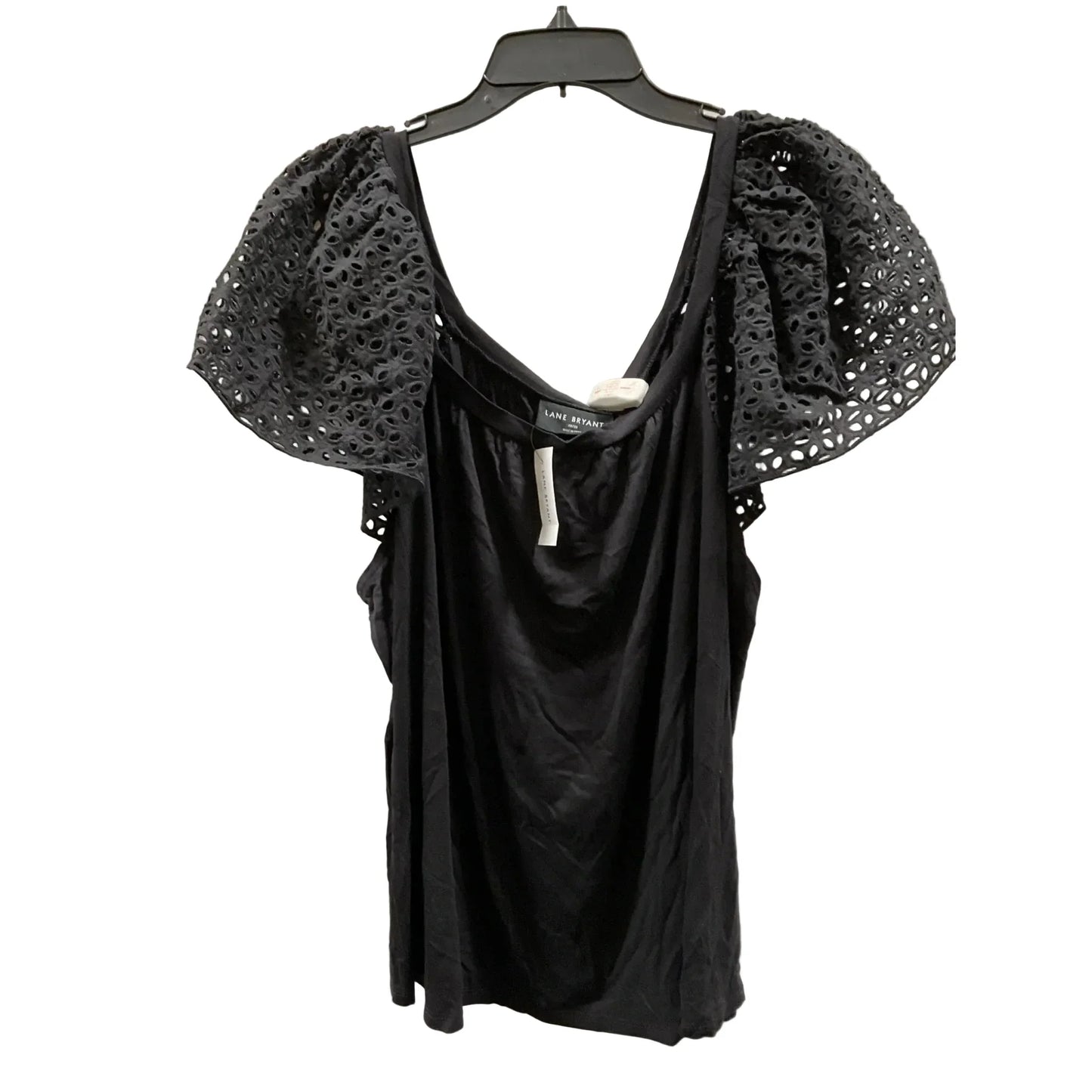 Top Short Sleeve Basic By Lane Bryant In Black, Size: 2x