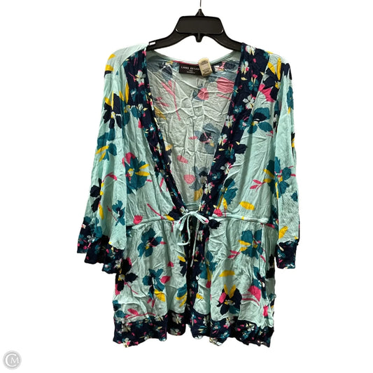 Cardigan By Lane Bryant In Floral Print, Size: 2x