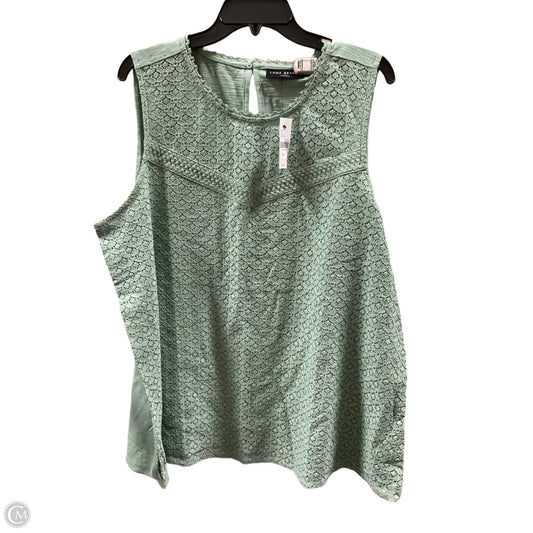 Top Sleeveless By Lane Bryant In Green, Size: 2x