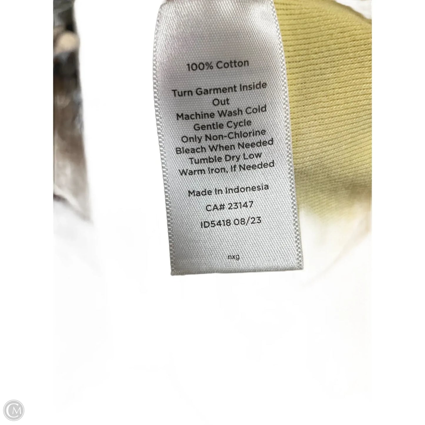 Top 3/4 Sleeve Basic By Talbots In Yellow, Size: S