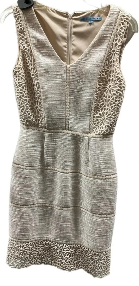 Dress Casual Midi By Antonio Melani In Beige, Size: S