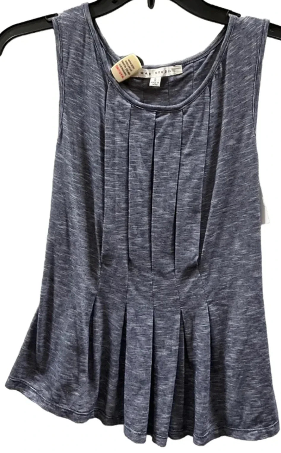 Top Sleeveless By Max Studio In Blue & White, Size: S