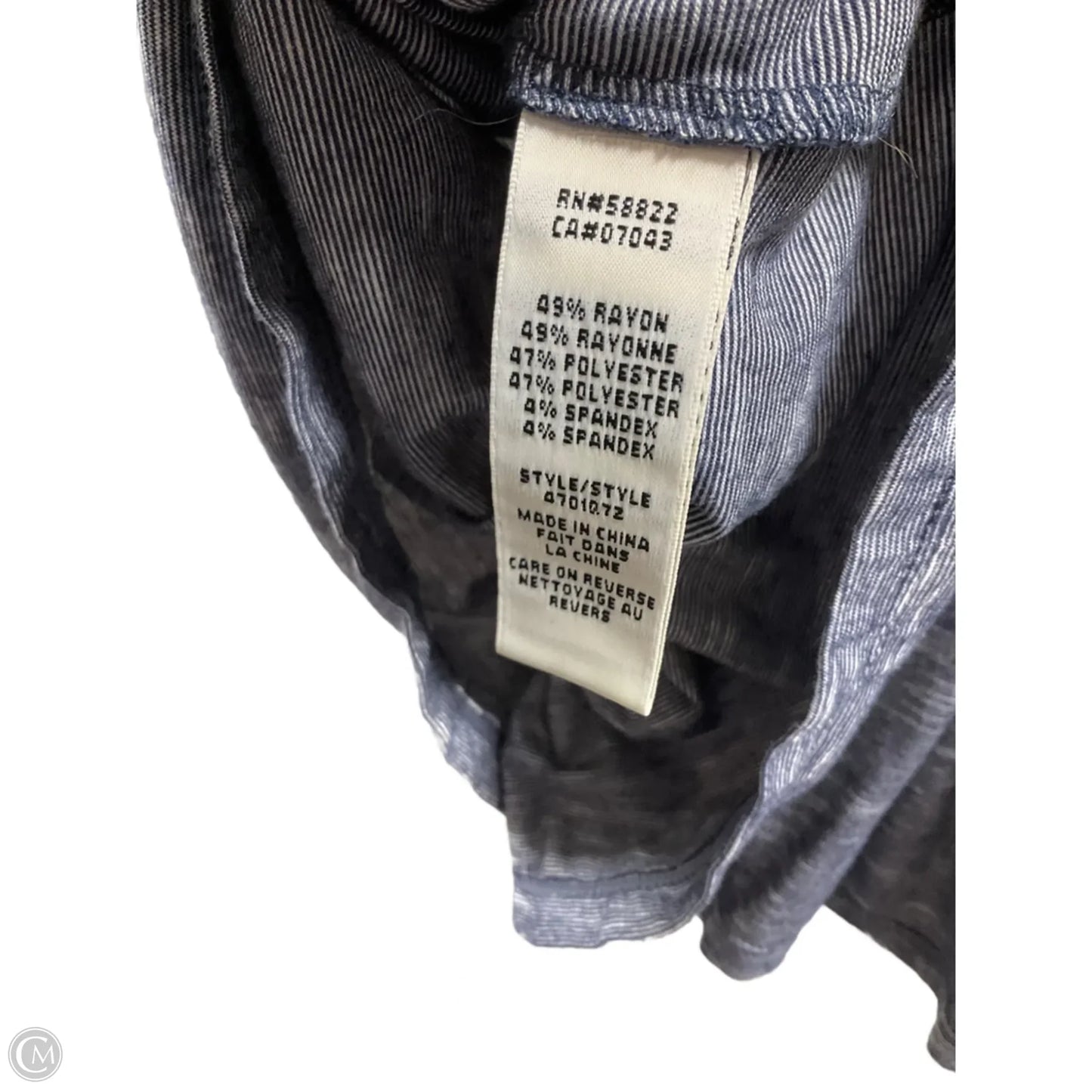 Top Sleeveless By Max Studio In Blue & White, Size: S