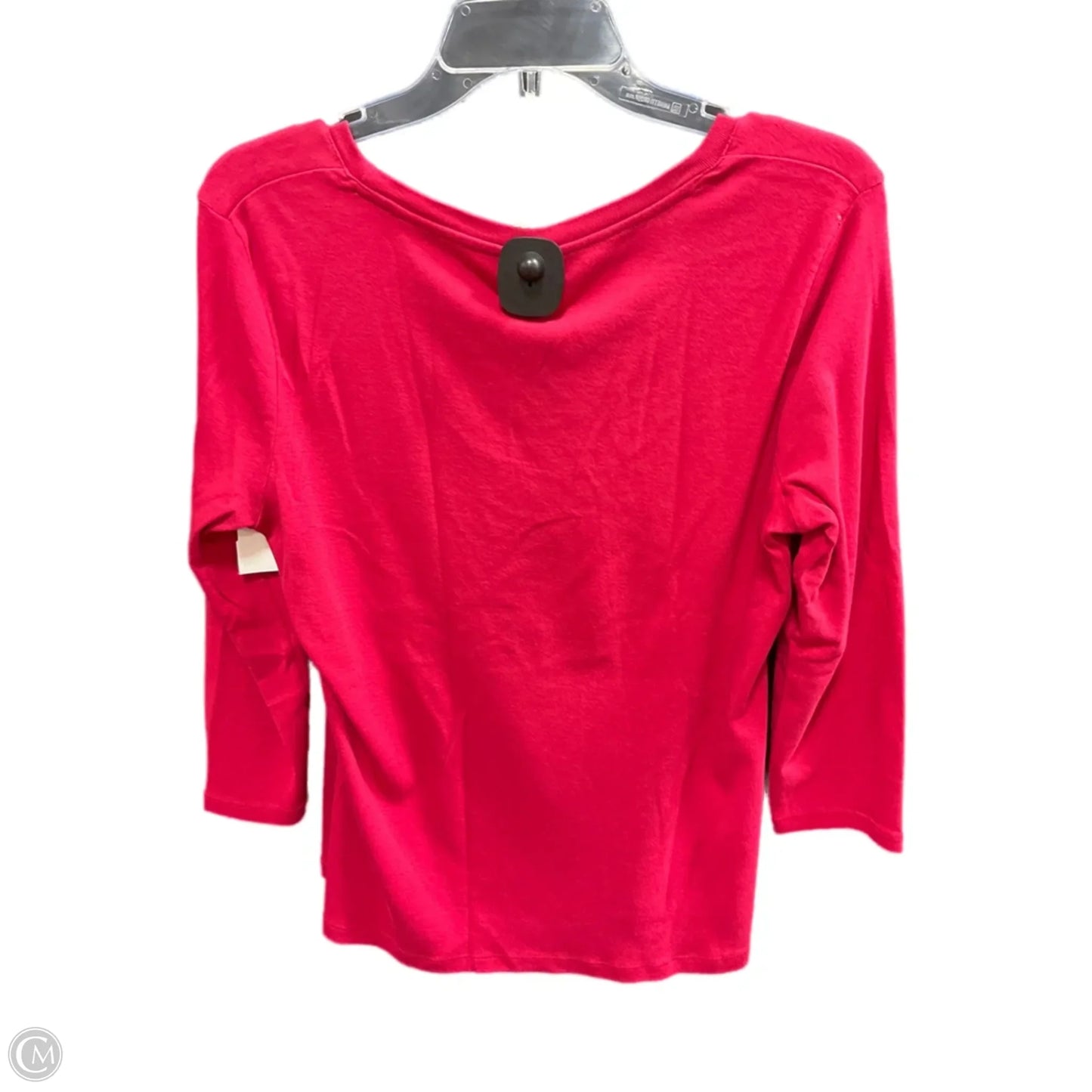Top 3/4 Sleeve By Talbots In Red, Size: L