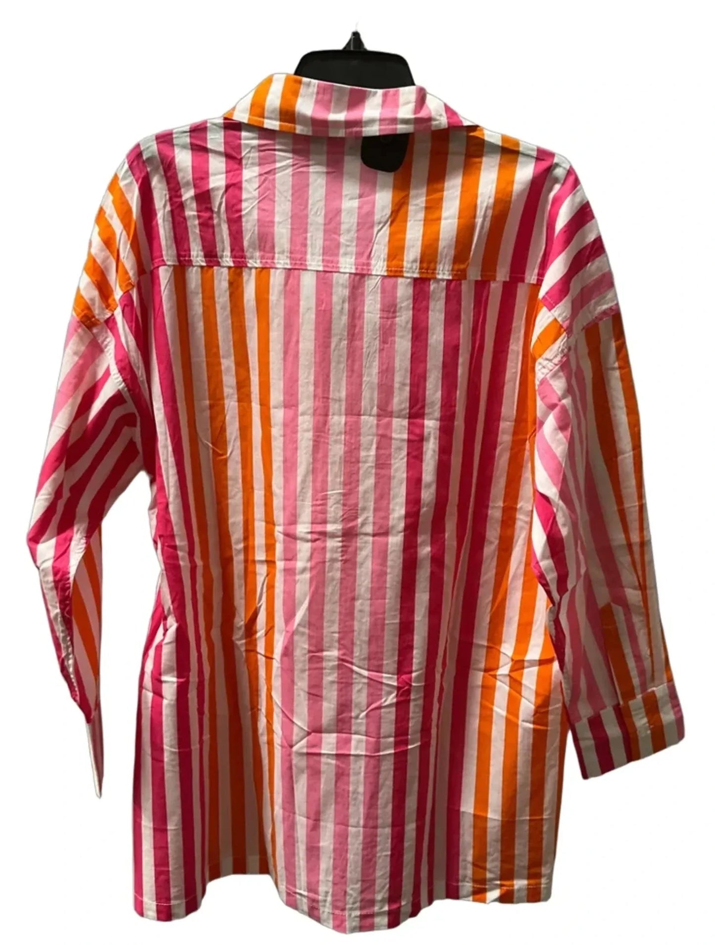 Blouse Long Sleeve By Beach Riot In Striped Pattern, Size: Xl