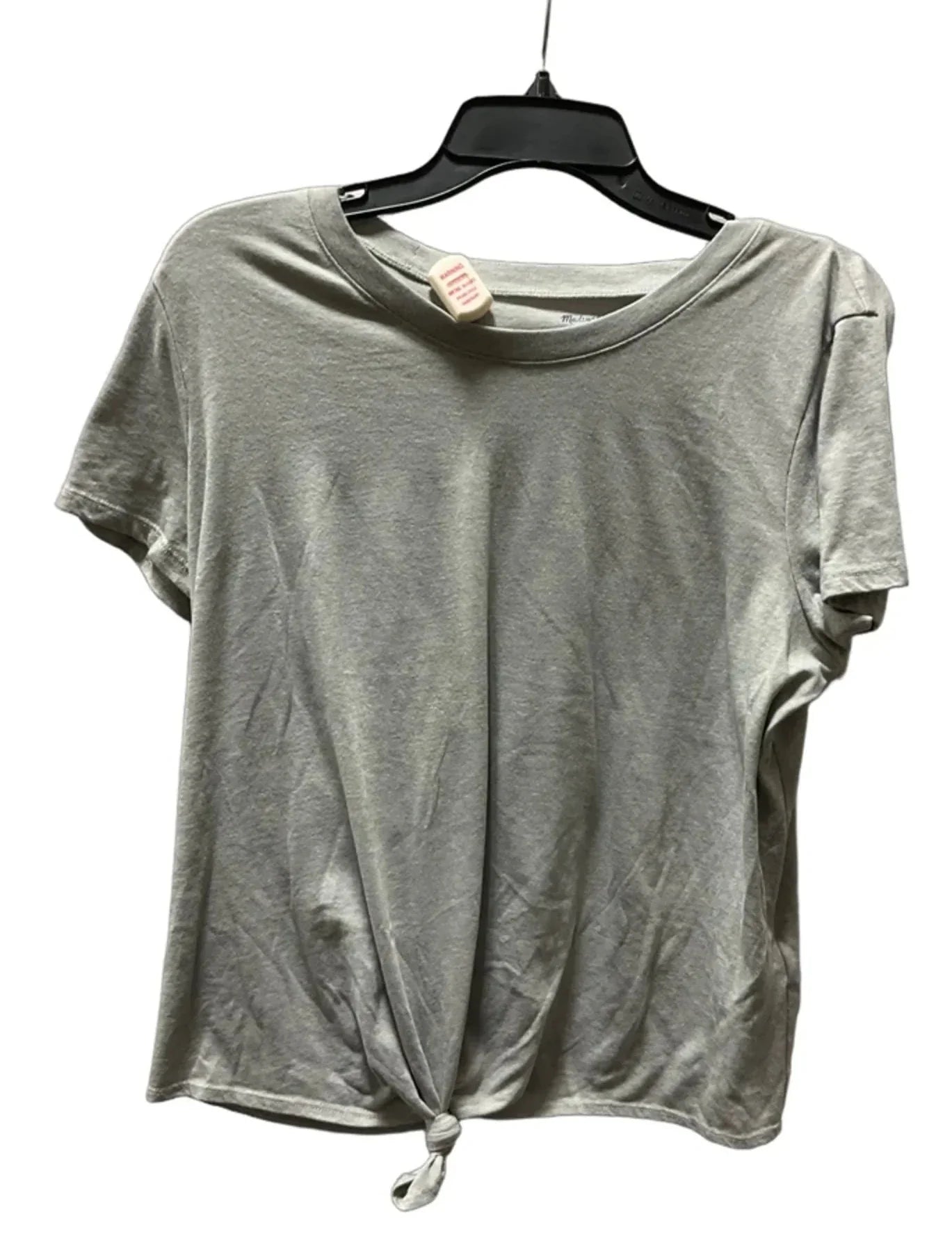 Top Short Sleeve Basic By Madewell In Grey, Size: L
