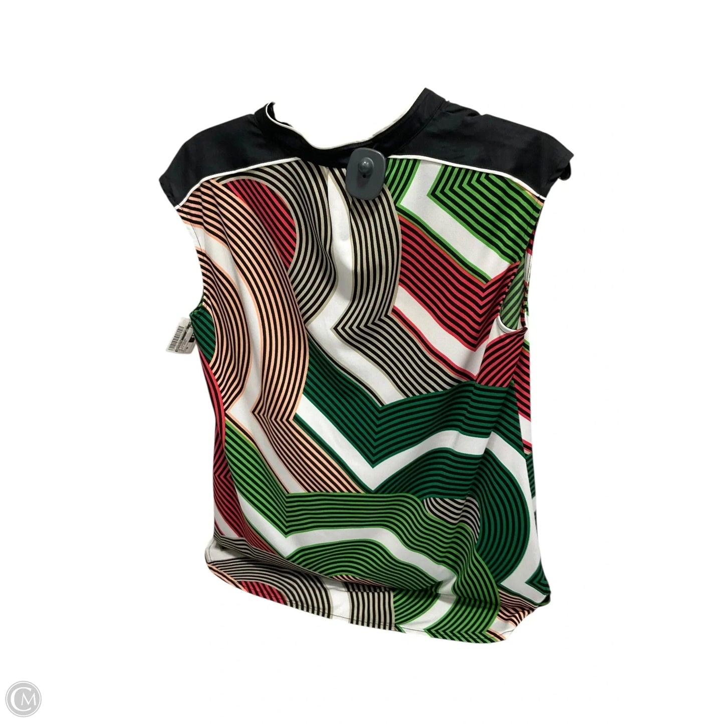 Top Sleeveless By Worthington In Green & Orange, Size: Mp