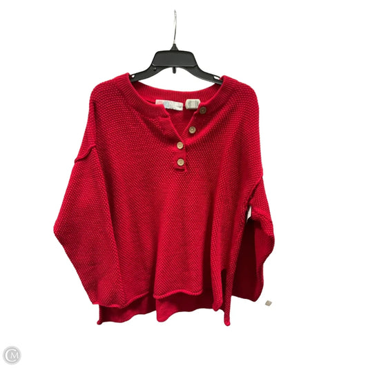 Top Long Sleeve By Free People In Red, Size: S