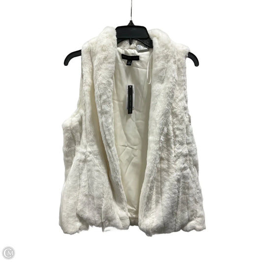 Vest Faux Fur & Sherpa By Joan Vass In Cream, Size: S