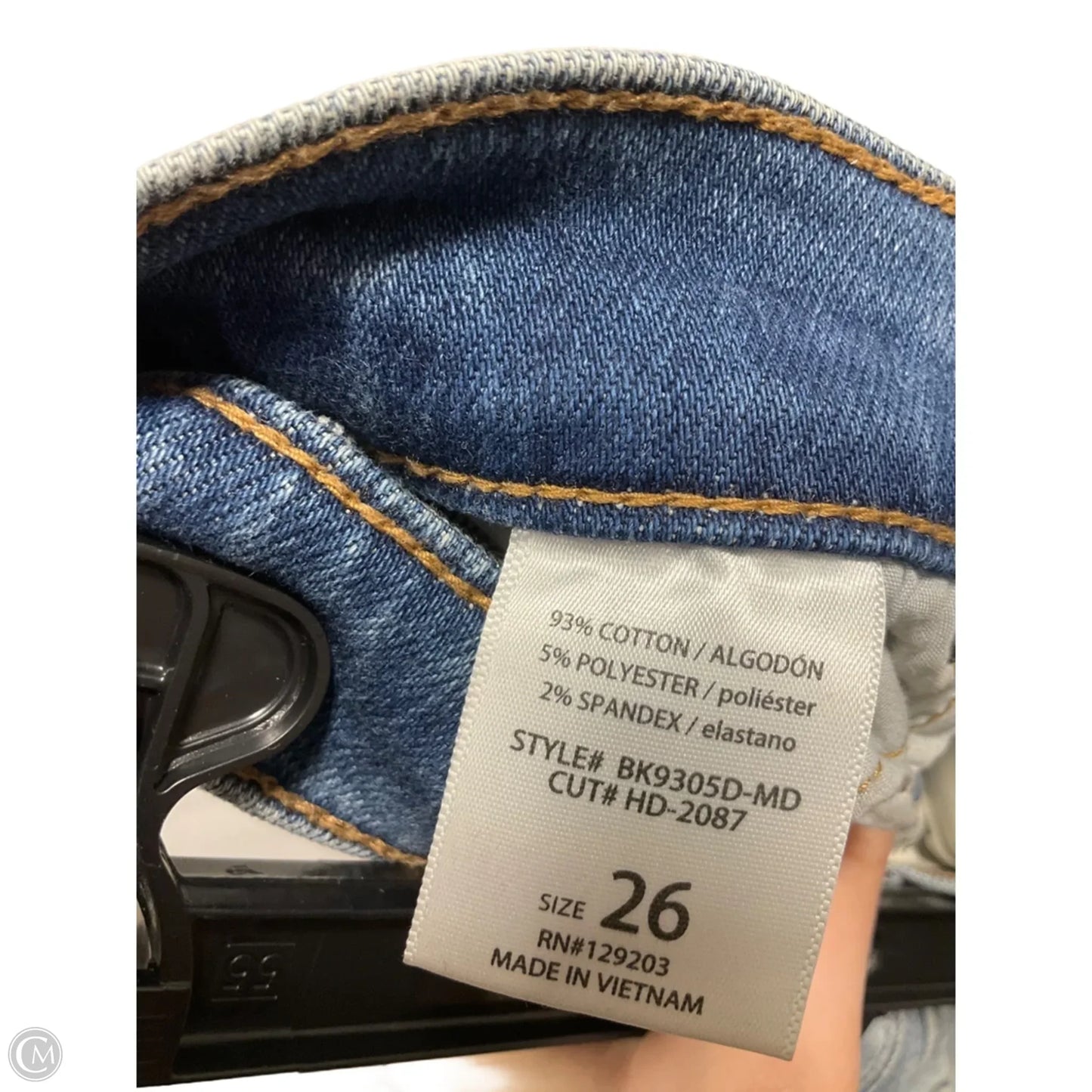 Jeans Straight By Hidden In Blue Denim, Size: 2