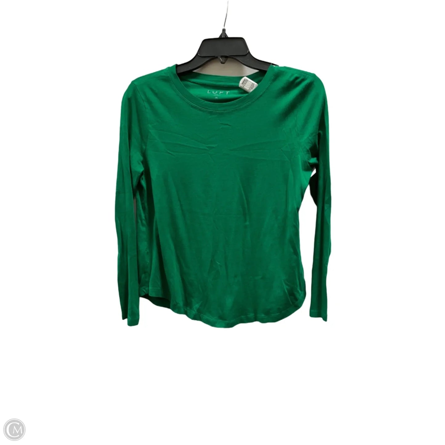 Top Long Sleeve Basic By Loft In Green, Size: M