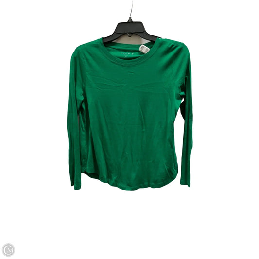 Top Long Sleeve Basic By Loft In Green, Size: M