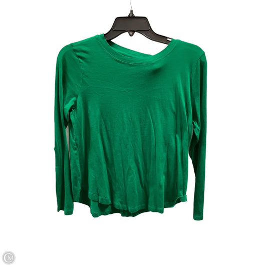 Top Long Sleeve Basic By Loft In Green, Size: M