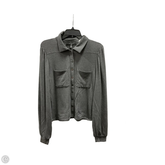 Top Long Sleeve By White House Black Market In Grey, Size: M