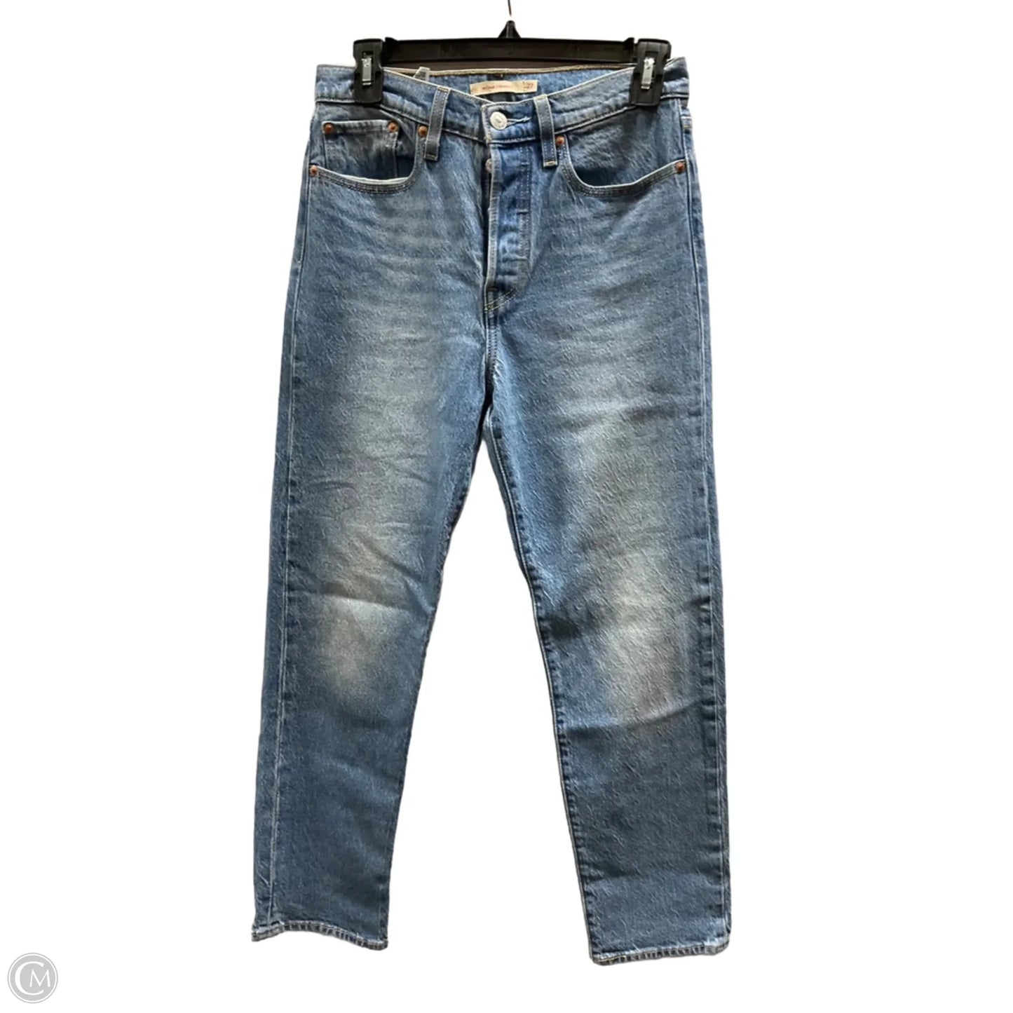 Jeans Straight By Levis In Blue Denim, Size: 4