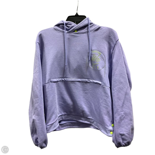Athletic Sweatshirt Hoodie By Nike In Purple, Size: S