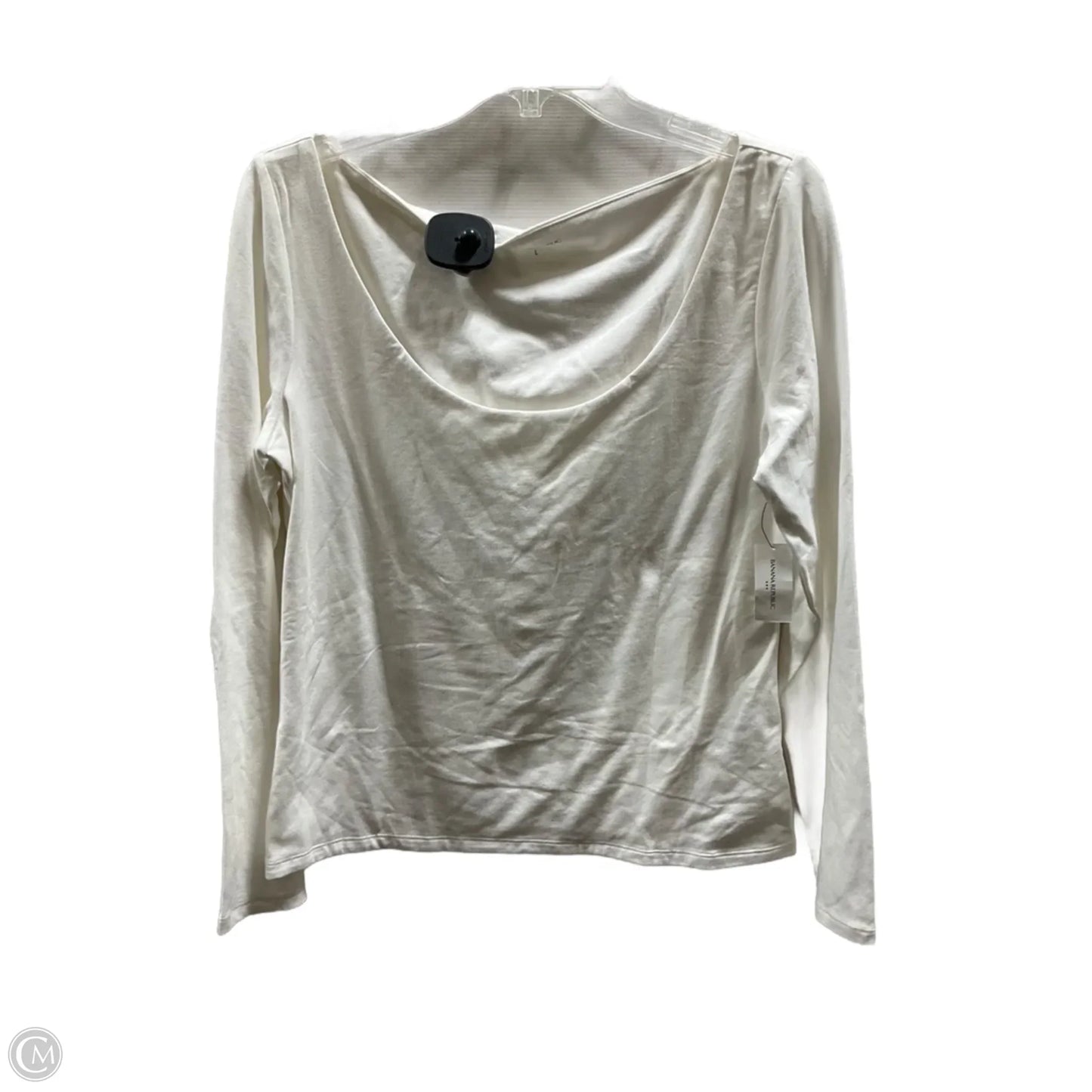 Top Long Sleeve Basic By Banana Republic In White, Size: L